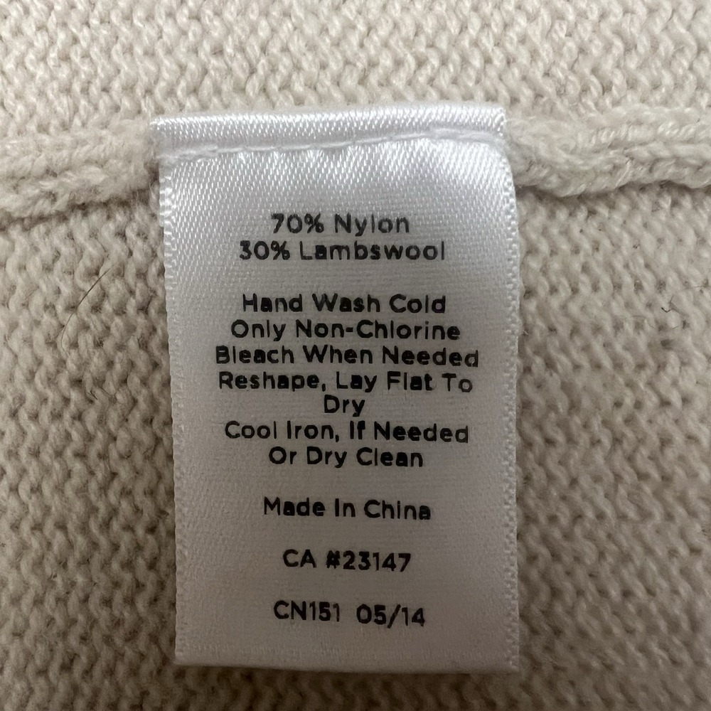 TALBOTS Women's Stripe‎ Open Front Lambs Wool Blend Cardigan Sweater Medium - Picture 8 of 8